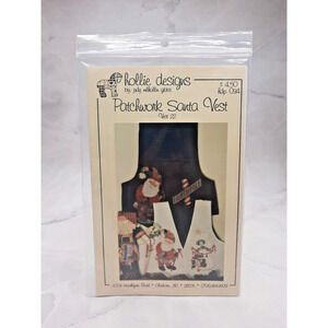Vintage Hollie Designs Cross Stitch Pattern Patchwork Santa Vest